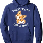 Polarshe-Sudadera con capucha para hombre y mujer, suéter Unisex con estampado personalizado de Guess What Corgi Butt, Corgi divertido regalo de perro, abrigo de otoño