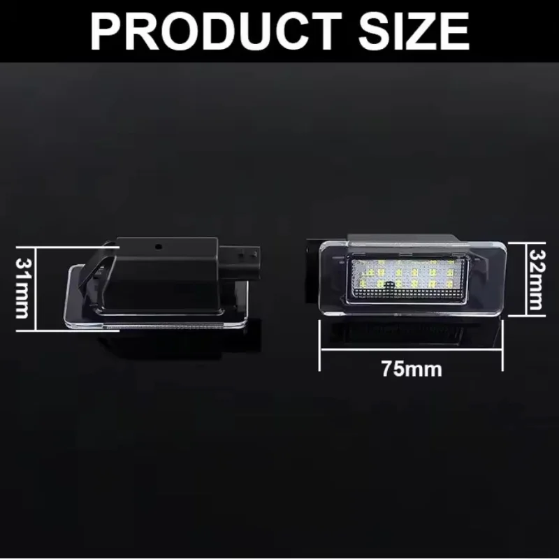 2 قطعة الأبيض LED رقم لوحة ترخيص أضواء مصابيح لنيسان سيرينا C27 ألتيما سوزوكي لاندي داسيا داستر عدد أضواء #5