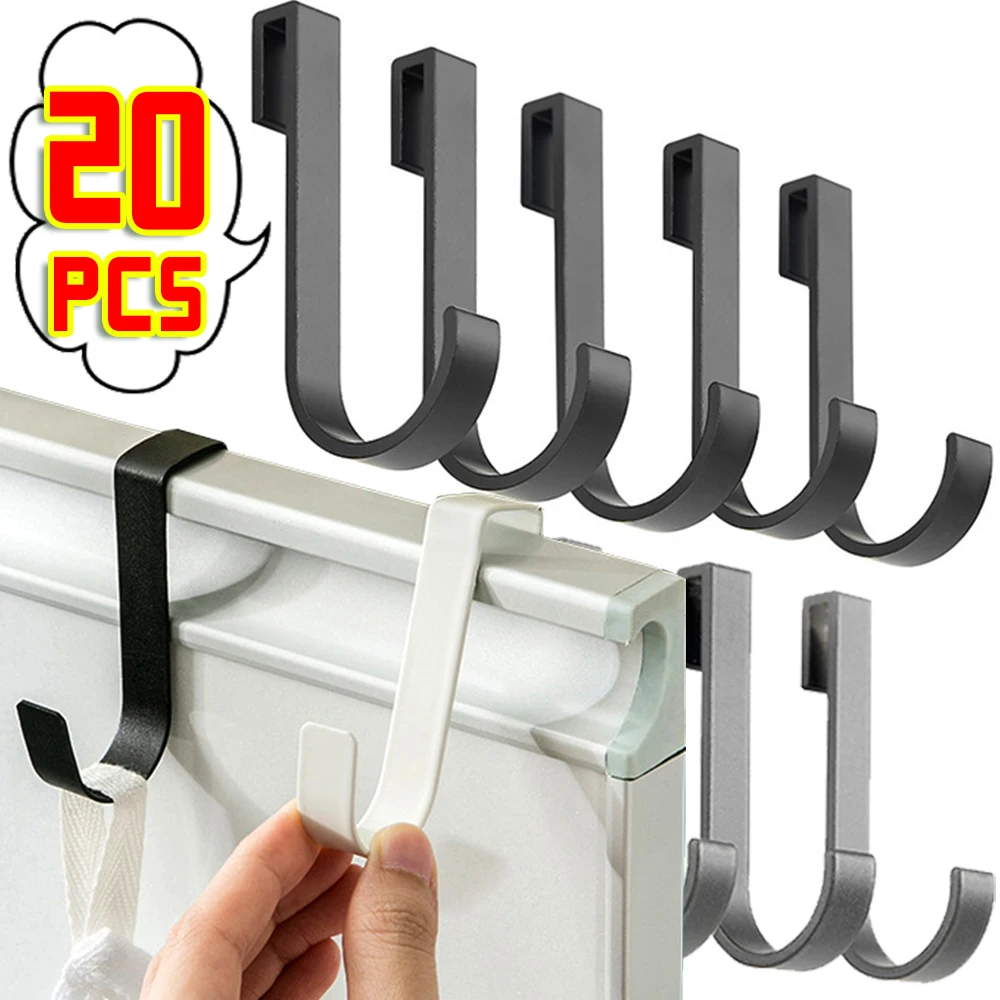 Door Cabinet Hanger Hook Anti-Rust Cupboard Rack Free Punching Towel Clothes Coat Bag Sundries Metal Hanger Bathroom Accessories