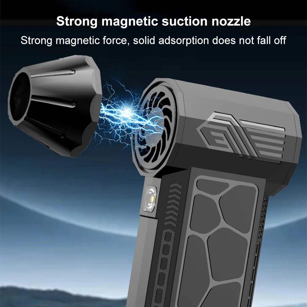 Air Blower Mini Turbo Jet Fan Turbo Violent Fan 130000 RPM Brushless Motor Turbo Violent Fan 50m/s Handheld Duct Fan for PC