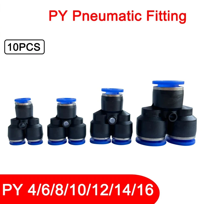 

10Pcs Pneumatic PY Quick Pressure Regulator Pipe Throttle Valve Compressor Accessories Pneumatic Fitting PY4 PY6 PY8 PY10