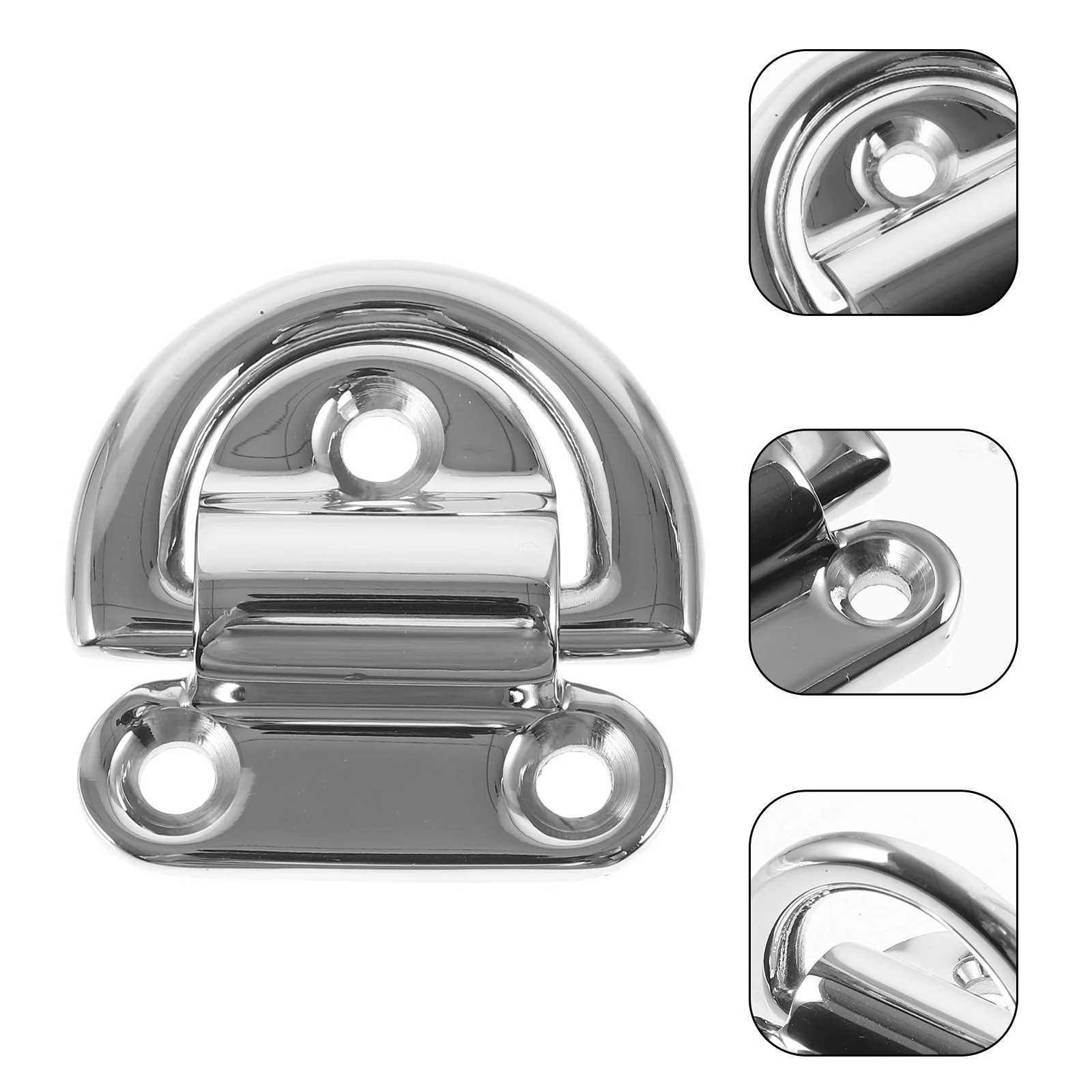 D-shaped Pull Ring The Tow Hooks Tie down Anchor Truck Bed Downs Stainless Steel Trailer