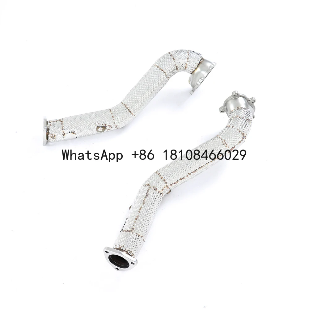 

Высококачественная выхлопная труба из нержавеющей стали 304 с теплозащитным экраном для Audi S6 S7 S8 RS6 RS7 C7 4.0T