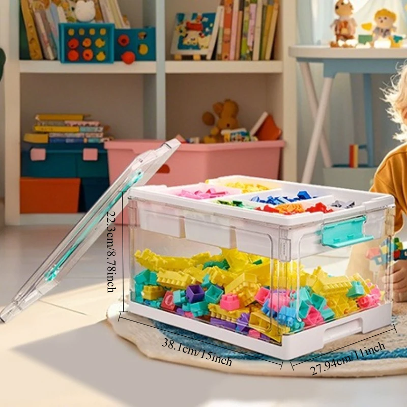 

Многофункциональный перегородчатый портативный ящик для хранения лекарств, строительные блоки, канцелярские принадлежности, косметика, органайзер для дизайна ногтей