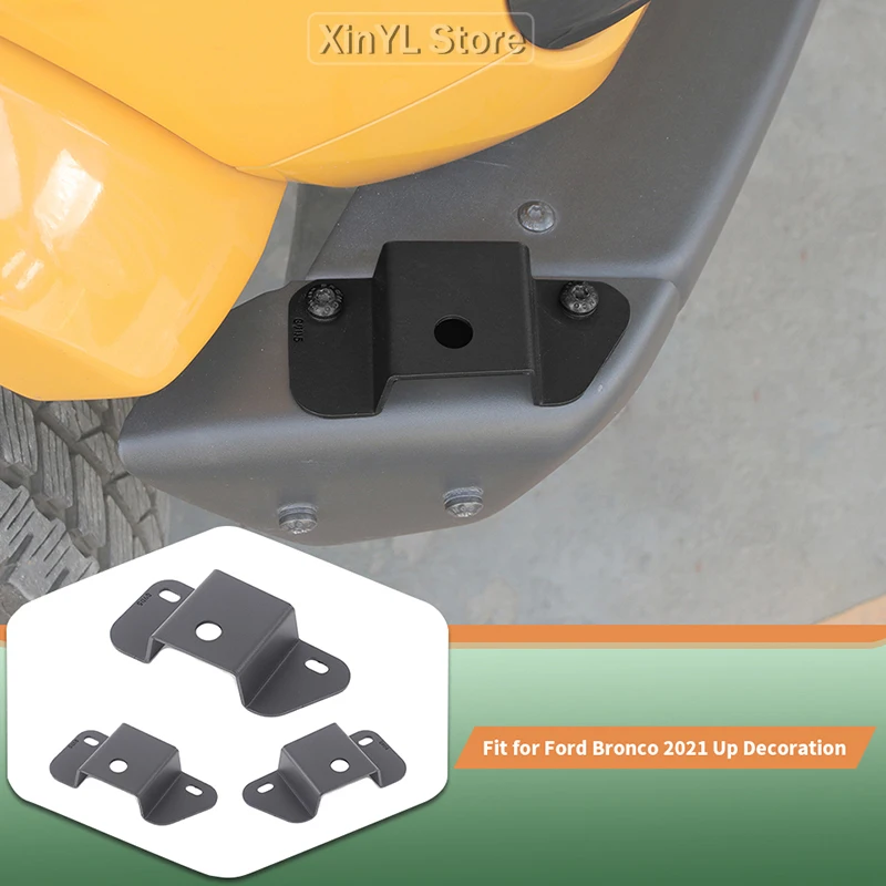 

Car Iron Front Bumper Antenna Bracket for Ford Bronco 2021 2022 2023 Up Car Bracket Accessories