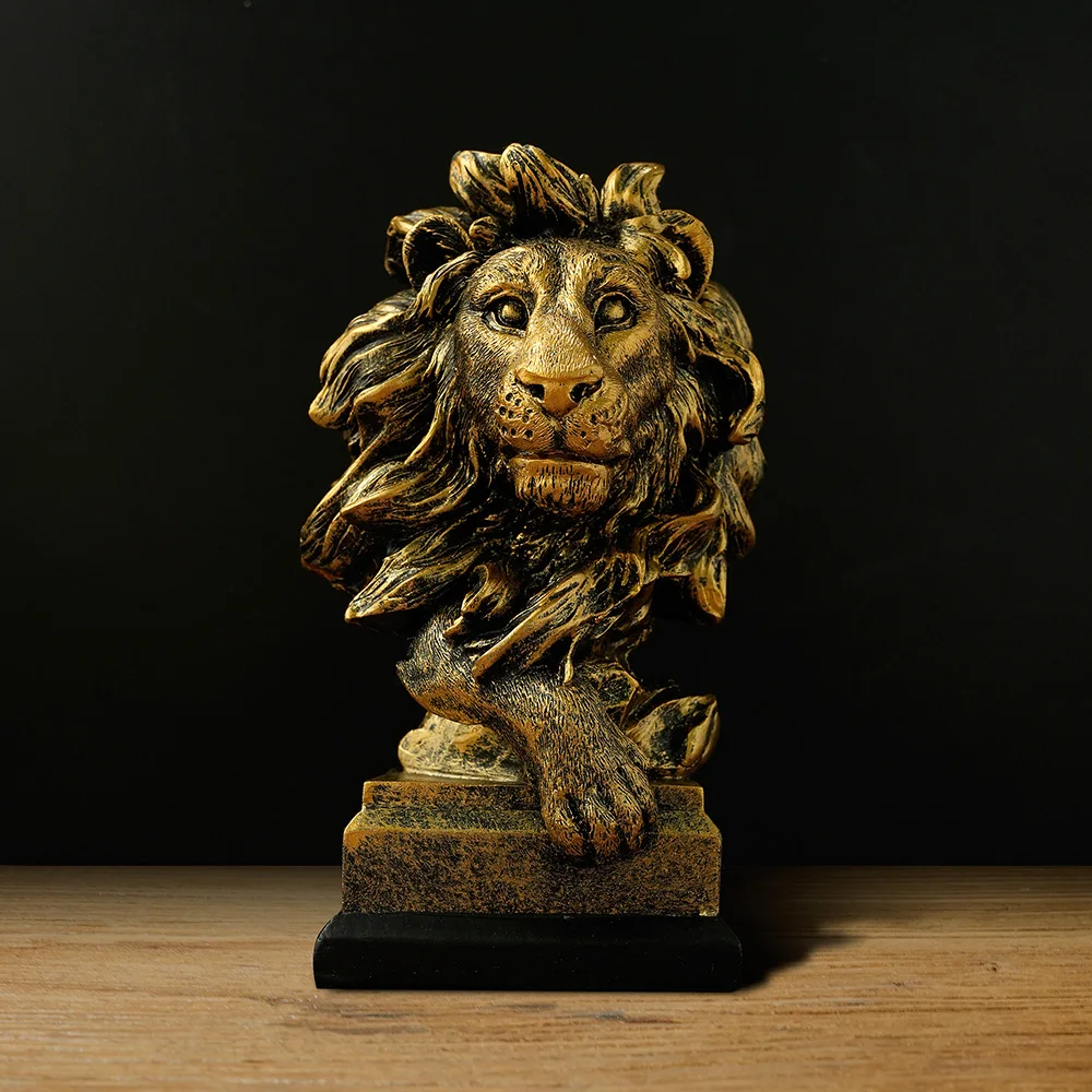 1 Stück Löwe Ornament Tier Ornament Harz Ornament Tier Skulptur Harz Handwerk Home Dekoration Home Ornamente
