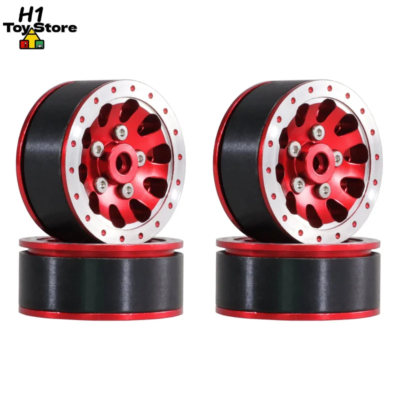 Zestaw ulepszonych felg z metalowymi beadlockami WPL 1/16 kompatybilny z JJRC Feiyue MN Series RC Crawler Truck z mocowaniem sześciokątnym 12mm