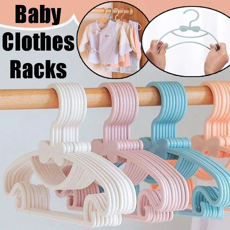 Cabides de Plástico para Bebês e Crianças, Organizador de Roupas Infantis para Berçário, Cabides Portáteis para Casacos de Bebês e Crianças, Suporte Doméstico