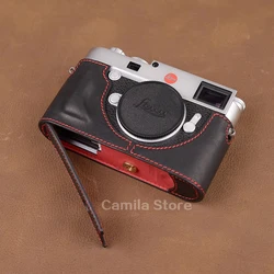 handwork Camera Genuine leather cowhide Bag Body BOX Case For leica M10 M10M M10P M10R M11 handle Protective sleeve metal base