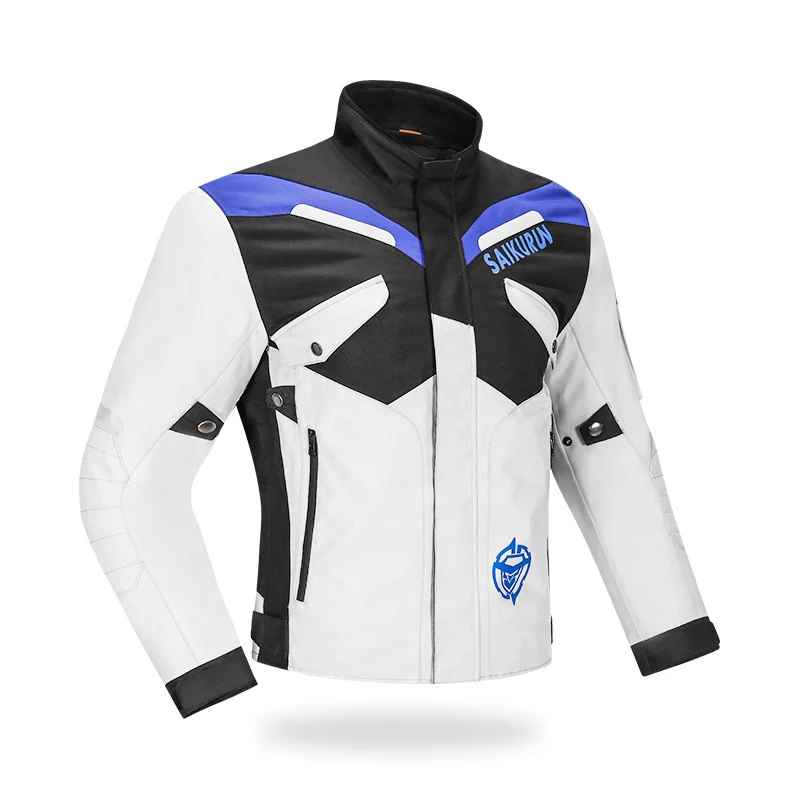 Waterproof Motorcycle Jacket Windbreak White Motorcycle Jacket Interior Detachable Racing Clothes Reflective Off-road Jacket