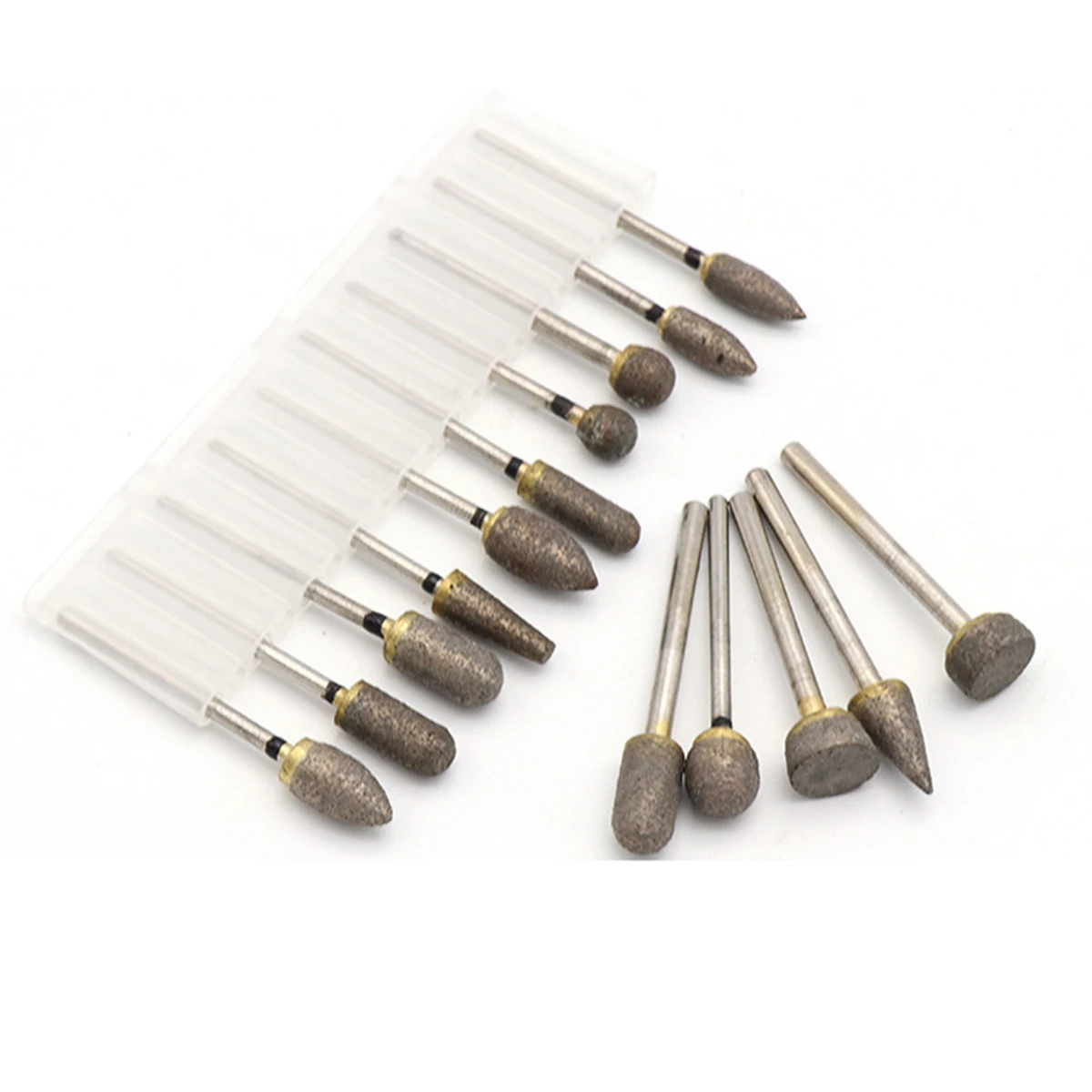 1 Chiếc 2.35/3Mm Vít Bền Kim Cương Burrs Đầu Mài Quay Dụng Cụ Khắc Thiêu Kết Nhám Cho Ngọc Mã Não bong Tróc Khoan