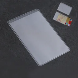 10pcs Travel PVC Cards Holder ID Bus Business Bank Credit Card Holder Transparent Waterproof Cards Protecting Cover Pouch Bag