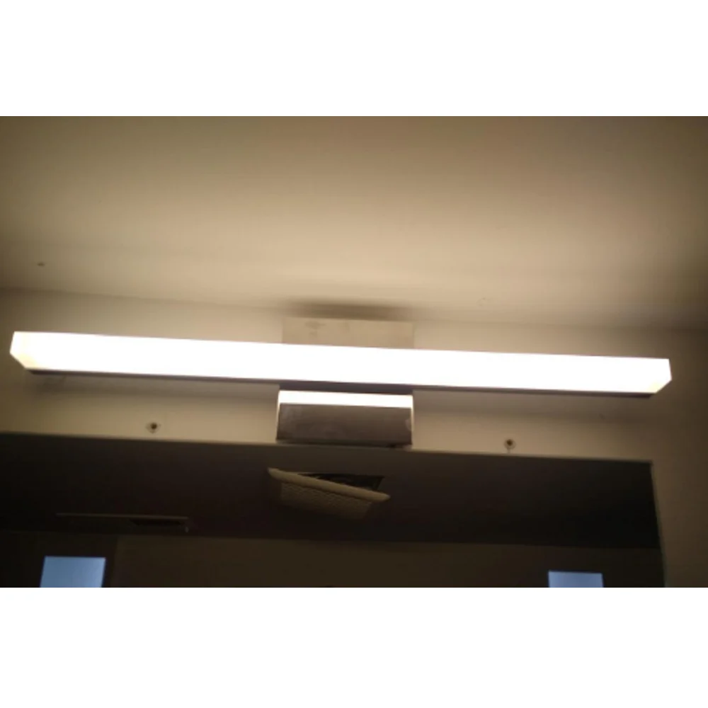 AKEZON lampu rias LED 24 inci Modern untuk pencahayaan dekorasi rumah Hotel kamar mandi lampu dinding baja tahan karat 24w atas cermin