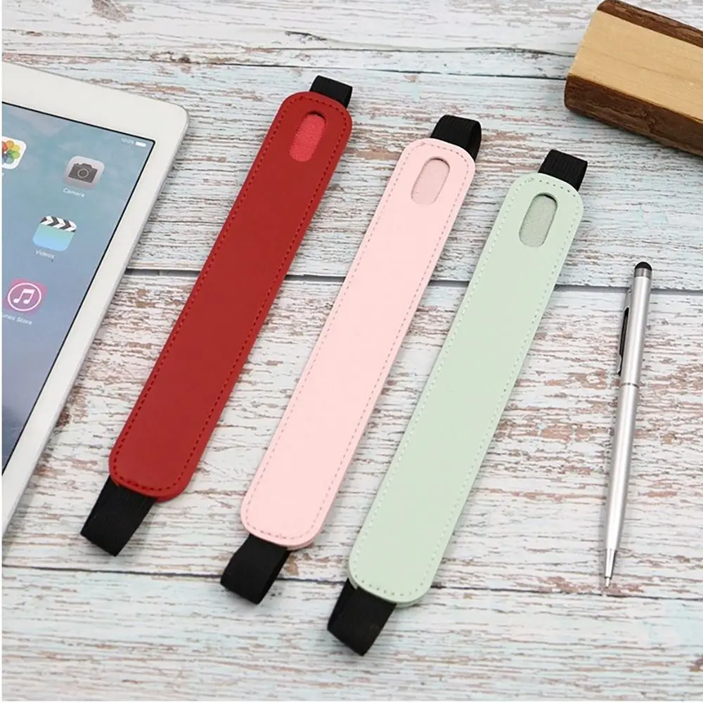 Anti-Lost Leather Pencil Holder Cover Multiple Colors Touch Screen Pen Cover Capacitor Pen Case Touchscreen Pen