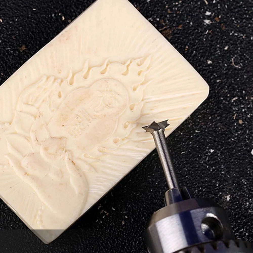 CMHI-5PCS Electric Root Carving Grinding Head,Wood Carving And Engraving Drill Bits Milling Root Cutter Carving Tools (3X6cm)