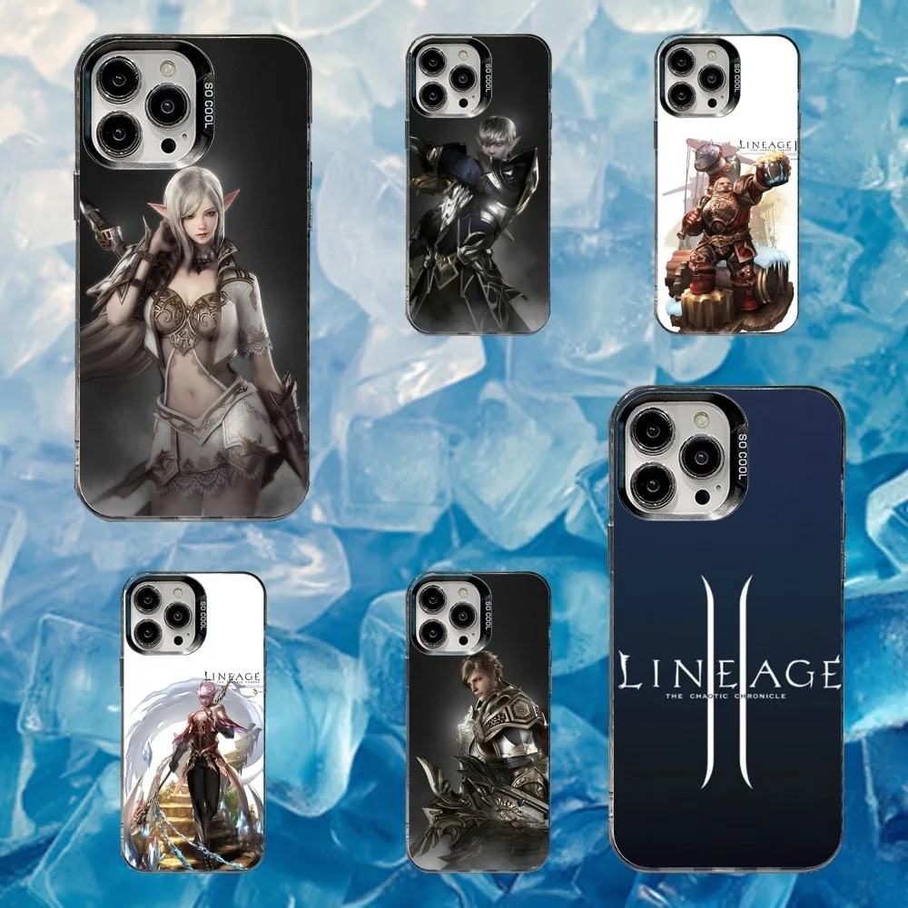 

Game L-LINEAGE 2 Phone Case For iPhone 16,15,14,13,12,11,Mini,Pro,SE,MAX White Matte Shockproof Cover