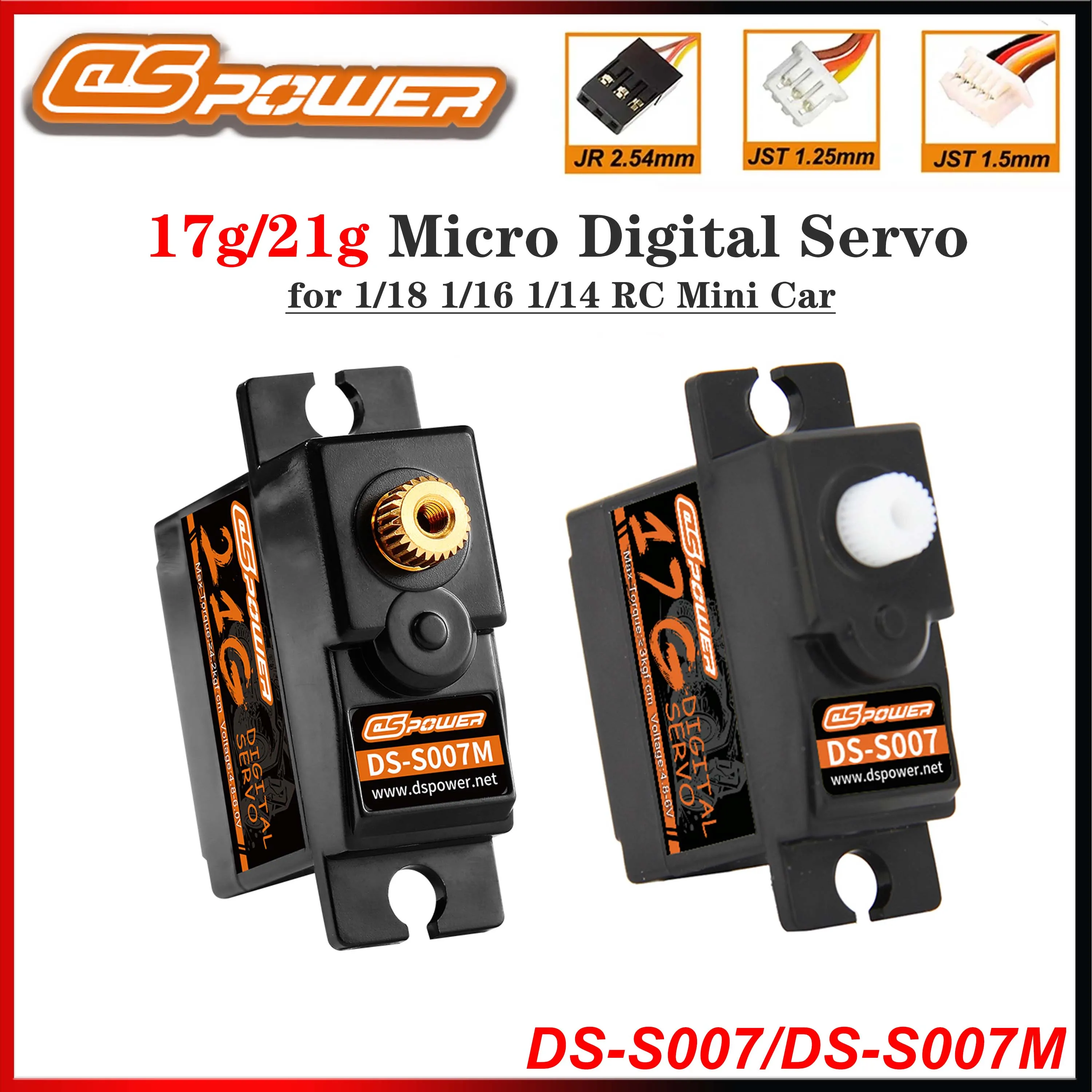 Dspower 17g 21g micro servo digital plástico/metal engrenagem para 1/18 1/16 1/14 rc mini carro wltoys 144001 mn99s mn82 avião barco robô