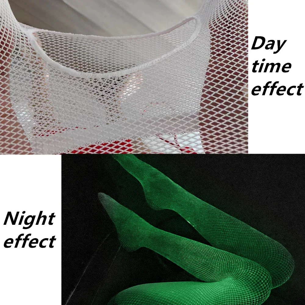 توهج في الظلام جوارب شبكية طماق مشرقة منظور ضوء قطعة واحدة مضيئة الحمالات شبكة الملابس جوارب شبكية