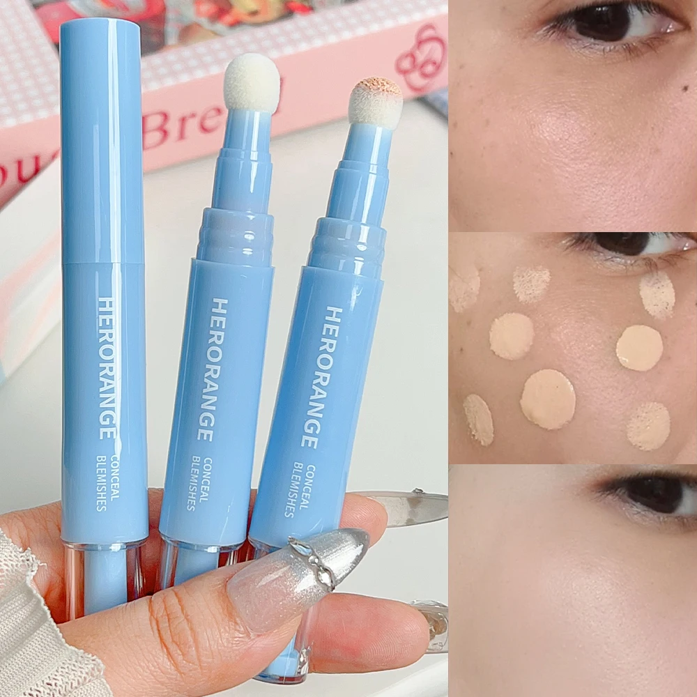 3colors Liquid Concealer Stick Sponge Head Foundation Brightening Contouring Waterproof Lasting Face Cover Acne Concealer Makeup