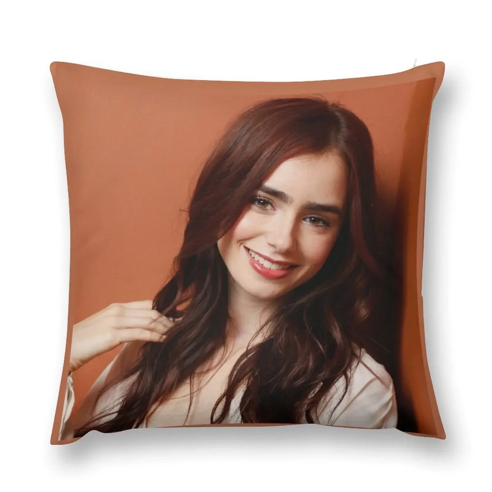 

Lily Collins 01 Throw Pillow Cushion Cover Luxury Decorative Pillow Covers For Sofa Sofa Cushion Cover pillow