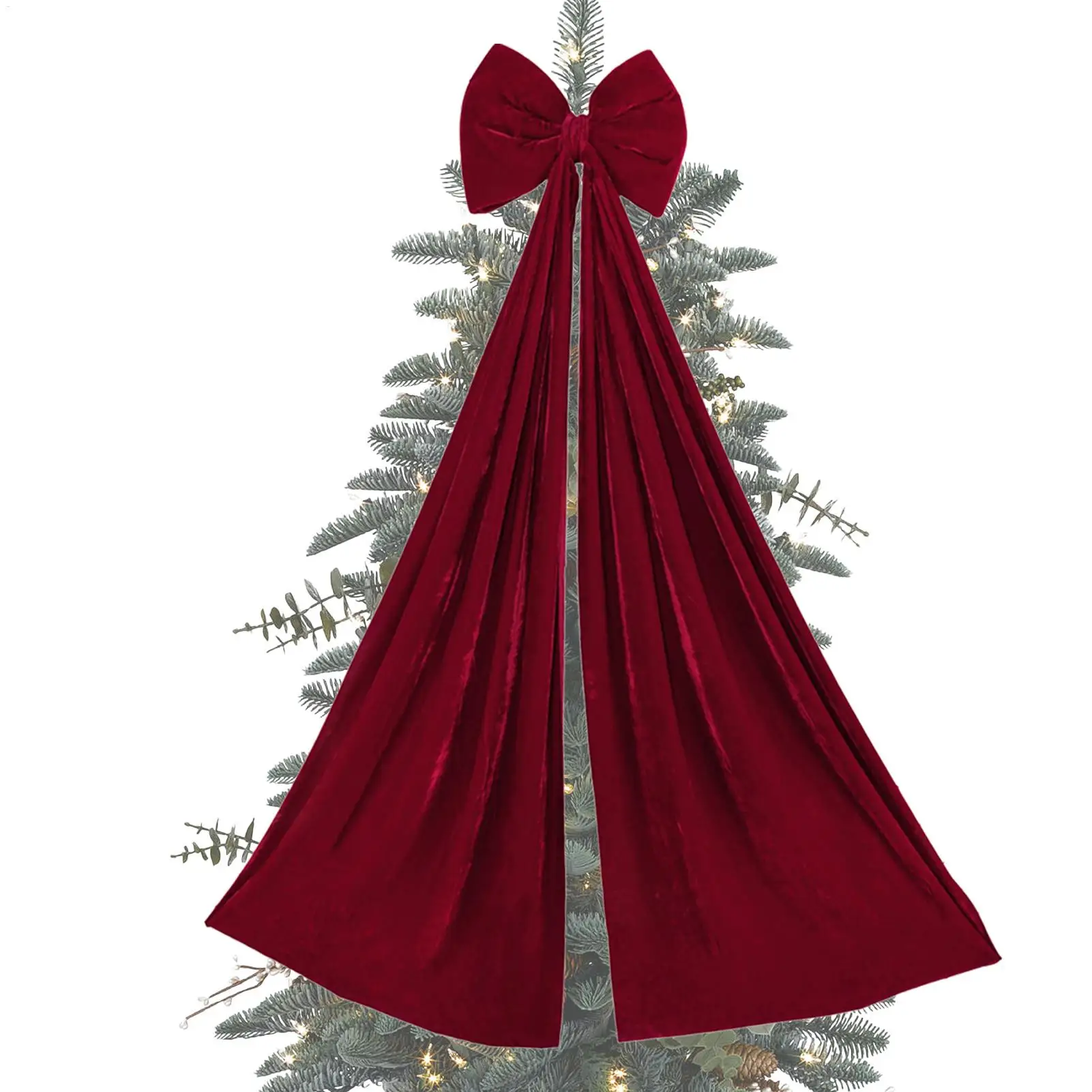 

Christmas Tree Bows Large Red Vintage Home Decor Large Tree Bows Christmas Decorations For Home Holiday Indoor Outdoor Front