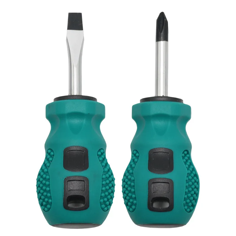 

1/2pcs Short Handle Radish Head Screwdriver Mini Dual-purpose Screwdriver Inch Half Cross Cross Short Handle Screwdriver Driver