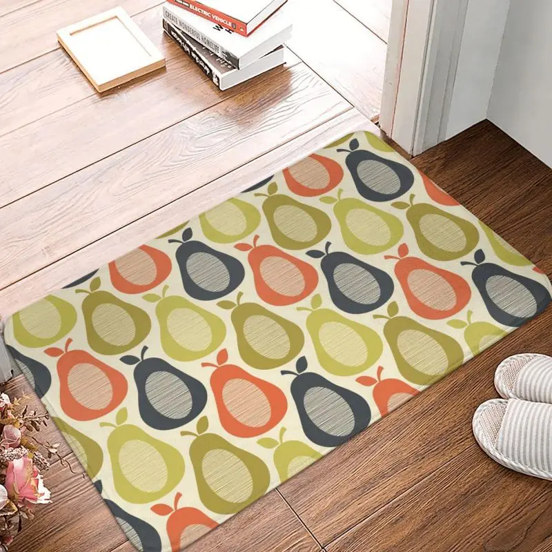 Mid Century Scandinavian Flower Orla Kiely Doormat Non-Slip Bath Kitchen Mat Balcony Floor Door Entrance Carpet Rug Footpad