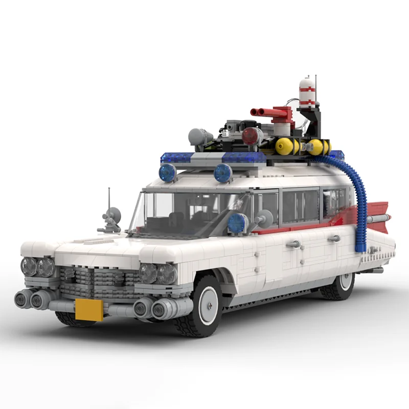 3250 PCS MOC ECTO-1 คลาสสิกภาพยนตร์โมด Ghostbusters Retro Vehicle Classic Car Model DIY Building Blocks ของขวัญวันเกิดของเล่น