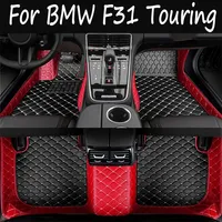 Custom Automotive Car Floor Mats For BMW F31 Touring 2013 2014 2015 2016 Auto Luxury Leather Men Women Car Mats Full Coverage
