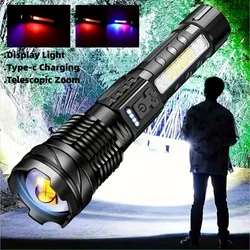 Super powerful flashlight rejected torch light led white flash light tactical lantern with USB cable long battery life hand lamp