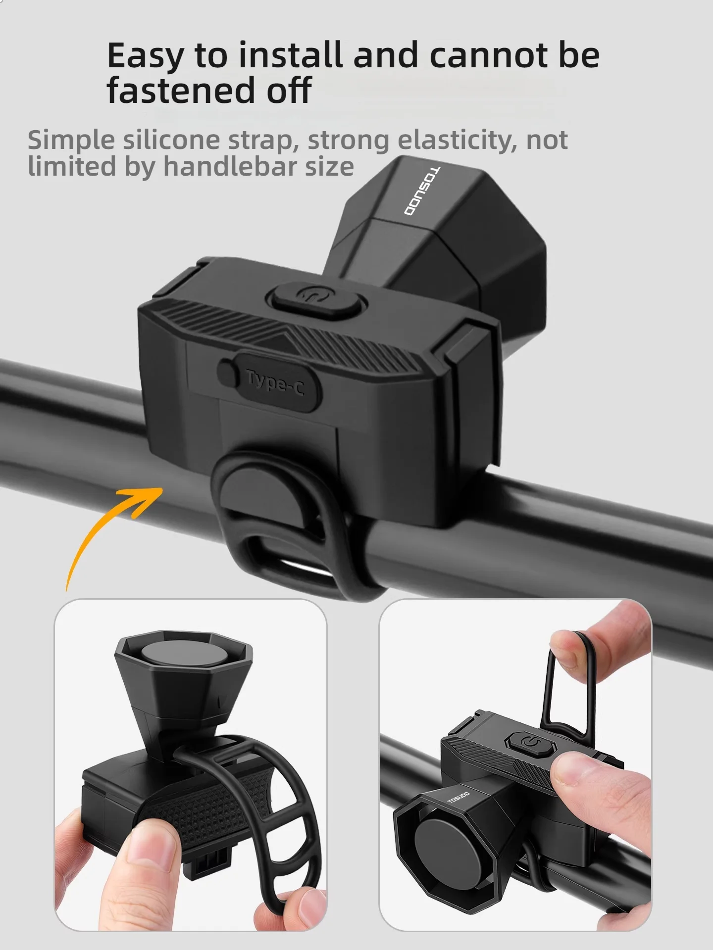 AliExpress TOSUOD Bicycle Horn Bike Electric Bell 5 Modes USB Charging Waterproof Cycling Alarm Bell Children Scooter MTB Bike Accessories