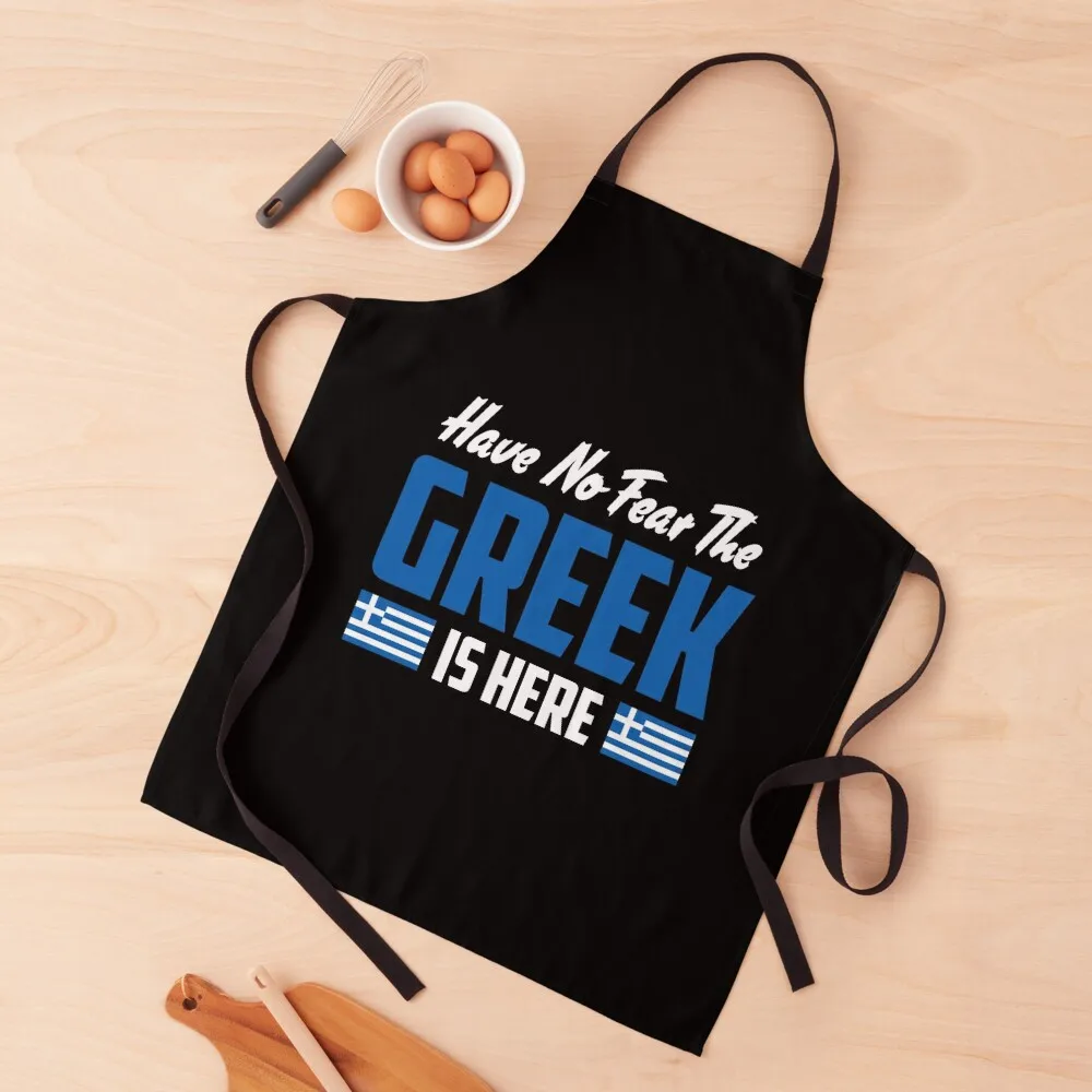 

Have no fear the Greek is here Apron Kitchen Things japanese style Apron