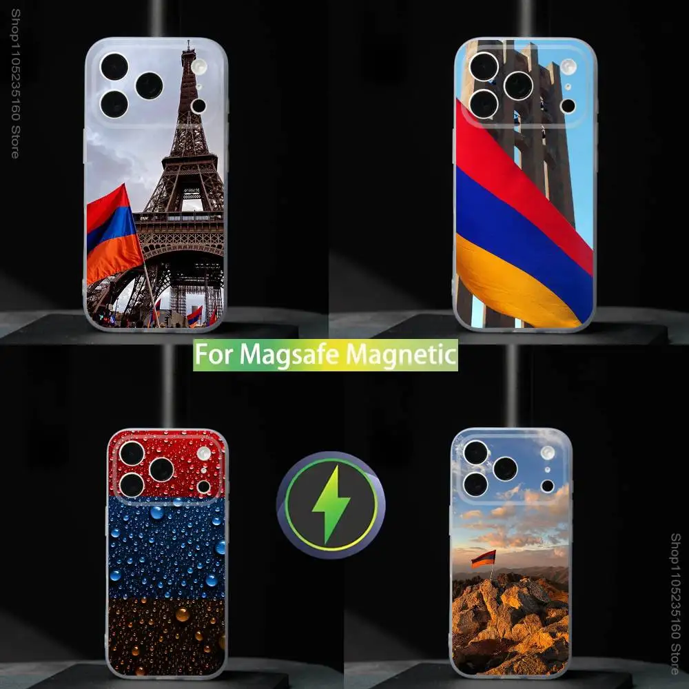

Cool Armenia Art Flag For iPhone 11,12,13,14,15,16,17,Pro,Max,Plus,Mini,SE4,E Phone Case With Magsafe Wireless