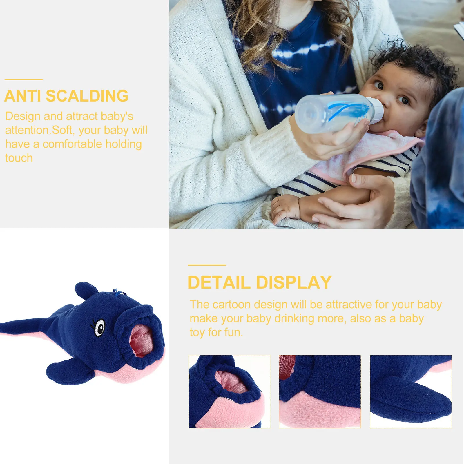 ปลอกหุ้มขวดนมสำหรับเด็ก 1 ชิ้น ใช้ได้ทั้งในบ้านและนอกบ้าน