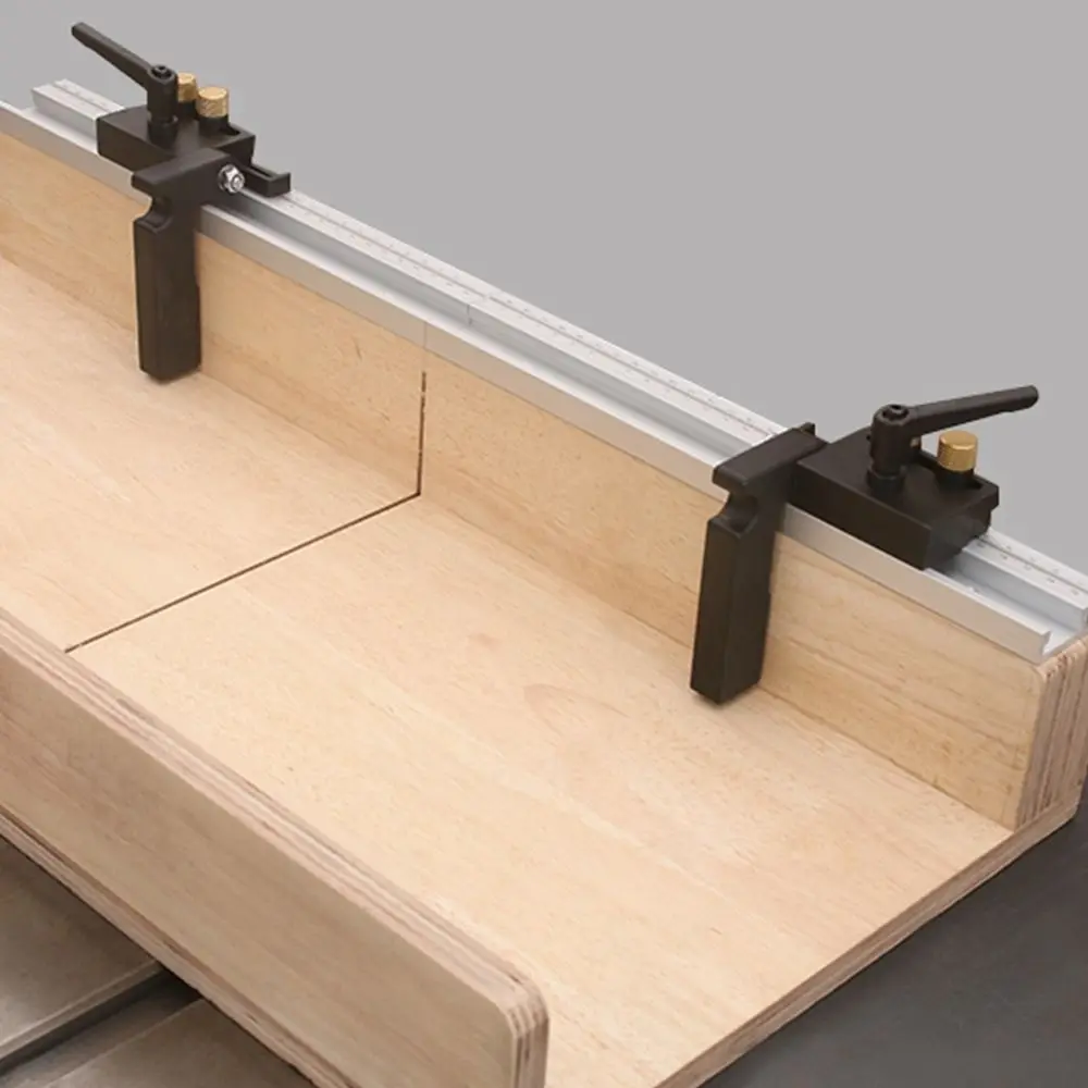 

T-Tracks Slot Woodworking Slide Ruler Width 45mm with Scale Table Saw Part Fixed Clamp Push Handle Woodworking Miter Track