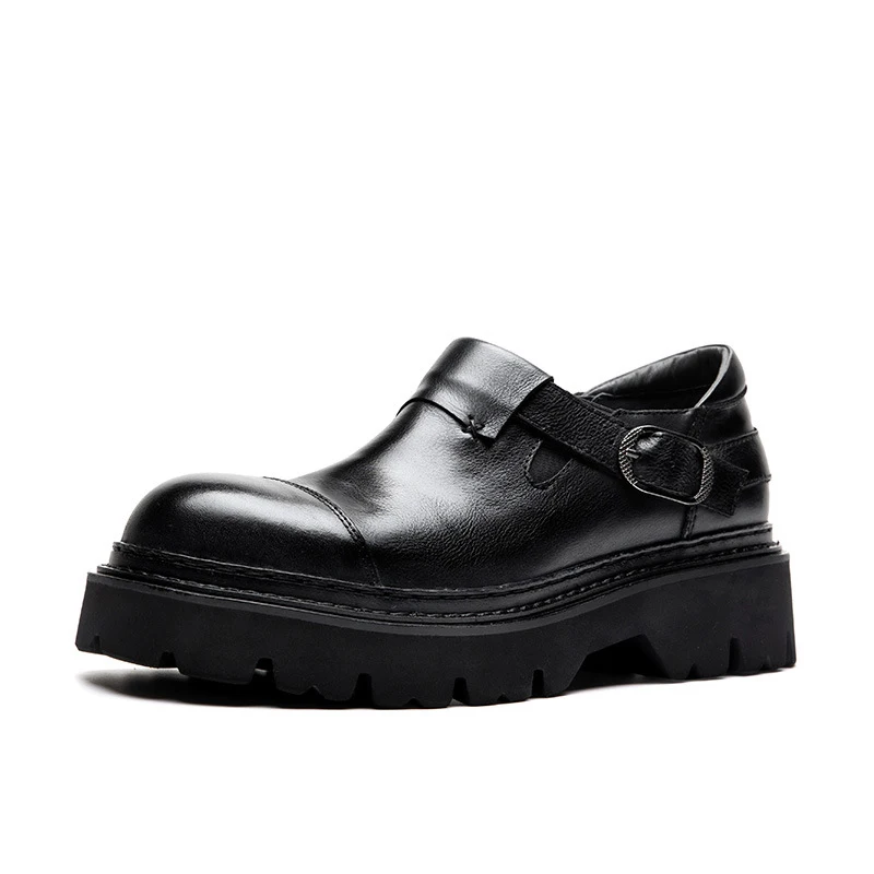 

Leather Shoes Men Buckle Classic Business Shoes for Male Luxury Brand Antiskid Cozy Men Loafers Retro British Work Shoes 2025