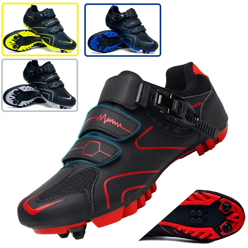 

Men Cycling Sneakers MTB Shoes Anti Slip Breathable Clip Mountain Bike Footwear Self-Locking SPD Cleat Cycling Shoes for Shimano