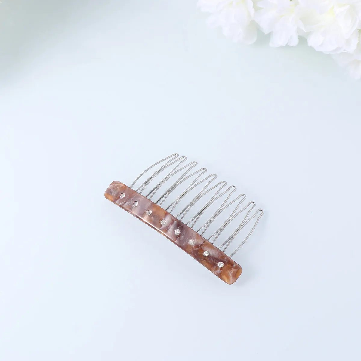 

1Pcs Rhinestone Hair Comb Delicate Fashion Wedding Prom Party Headdress Comb for Women All Ages Flamenco Mexican Theme Accessory