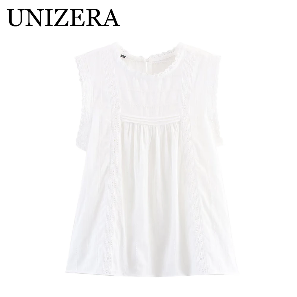 

Spring new women's clothing European and American style French fashion design romantic style sleeveless top