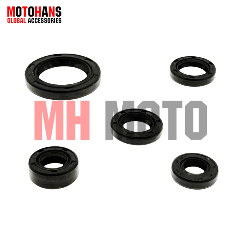 OIL SEAL SET 5PCS/SET ACCESSORIES FOR SUZUKI GN125 GS125 15*25*5 27*40*6 12*22*9 16*24*5 10*20*5