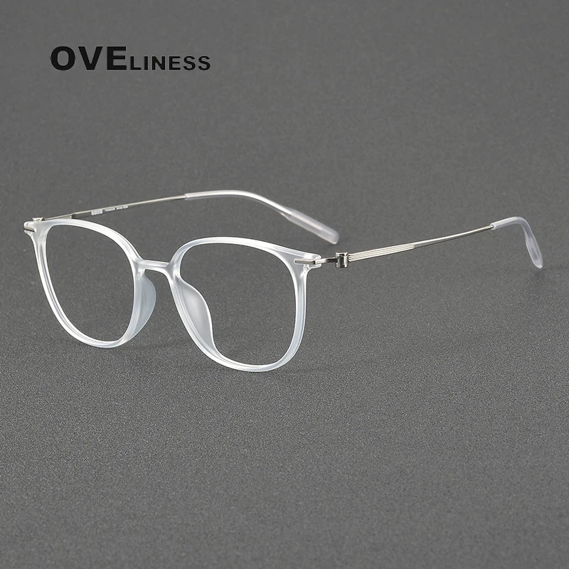 Acetate Titanium optical Glasses Frame Men Retro Round myopia Prescription Eyeglasses frames Women 2025 Vintage full Eyewear