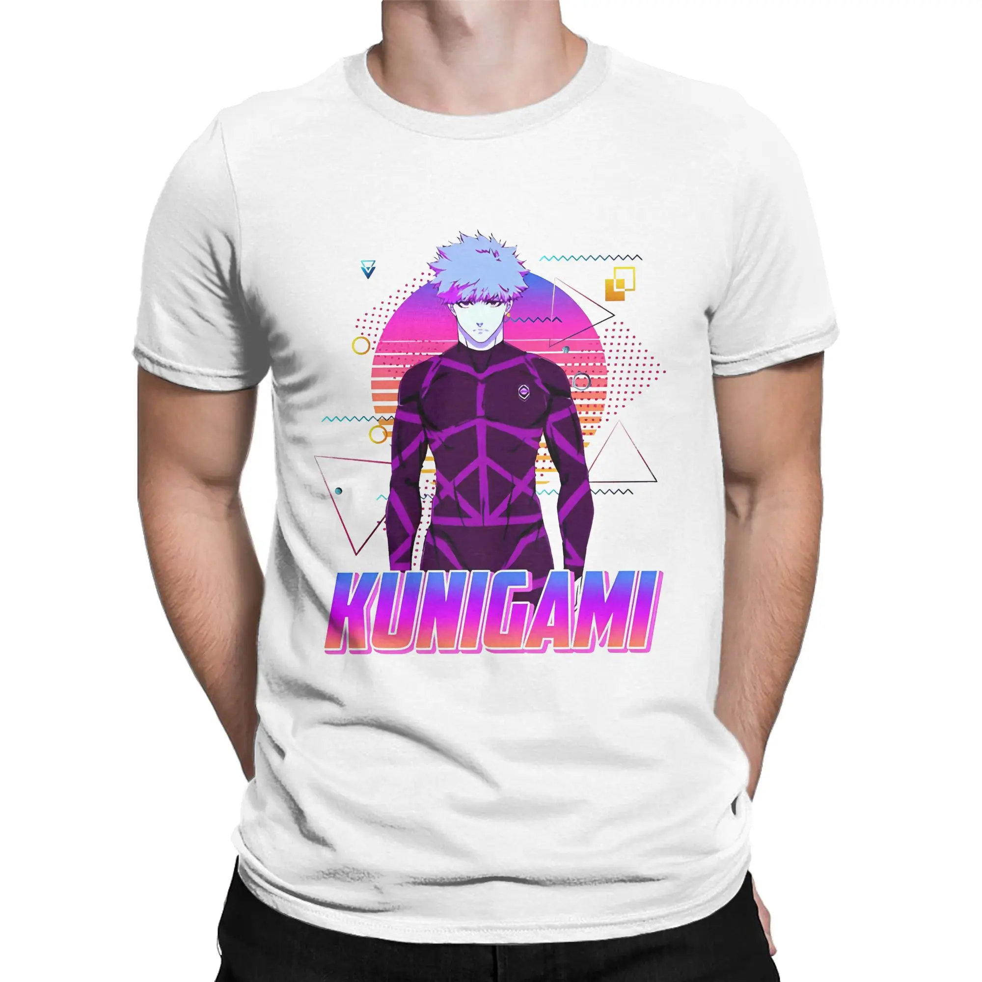 Men's Kunigami Blue Lock T Shirts Anime Manga 100% Cotton Clothes Fashion Short Sleeve Crew Neck Tee Shirt Plus Size T-Shirt