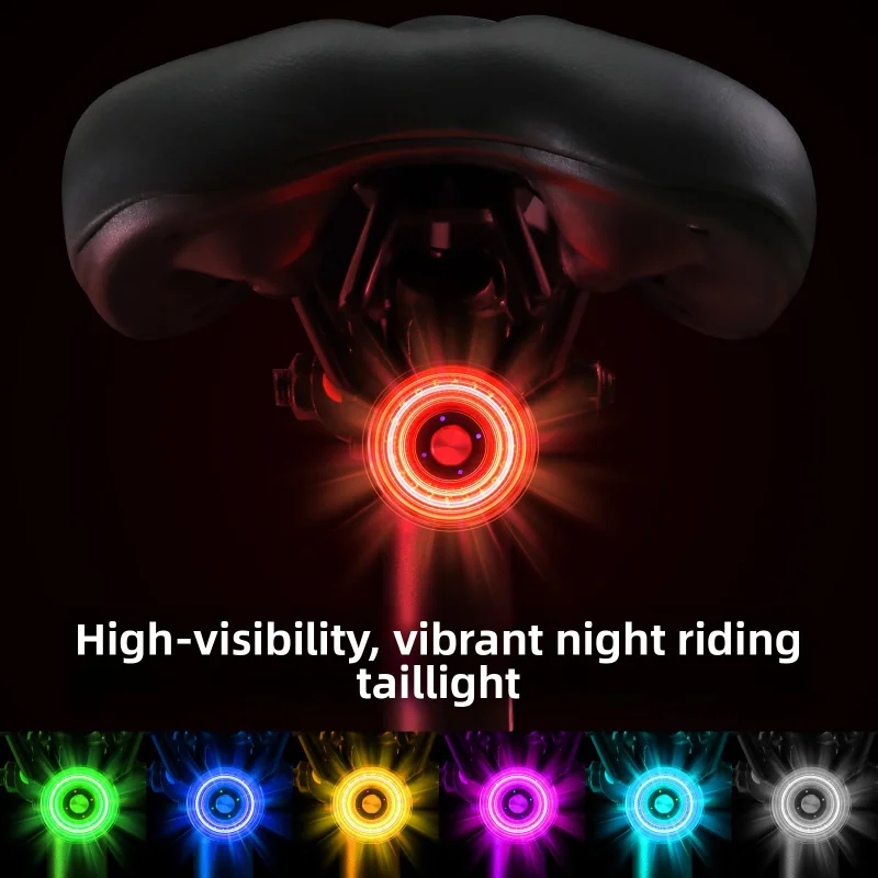 

Задний фонарь для велосипеда, седло, велосипедное заднее USB-зарядка, водонепроницаемые 7-цветные аксессуары Q1 для ANTUS