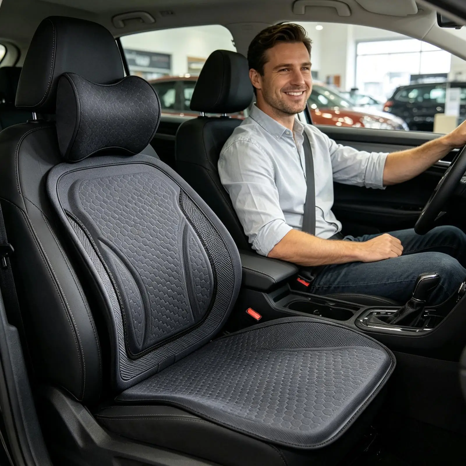 car-seat-cooling-pad-breathable-honeycomb-moisture-wicking-summer-auto-gel-seat-covers-for-hot-weather-summer-suv-truck-van