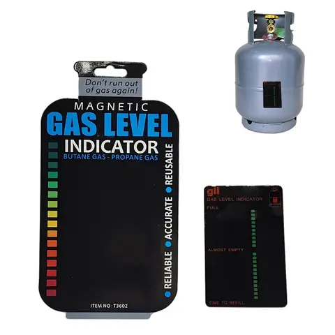자기 가스 실린더 도구 가스 탱크 레벨 표시기 프로판 부탄 LPG 연료 게이지 캐러밴 병 온도 측정 스틱