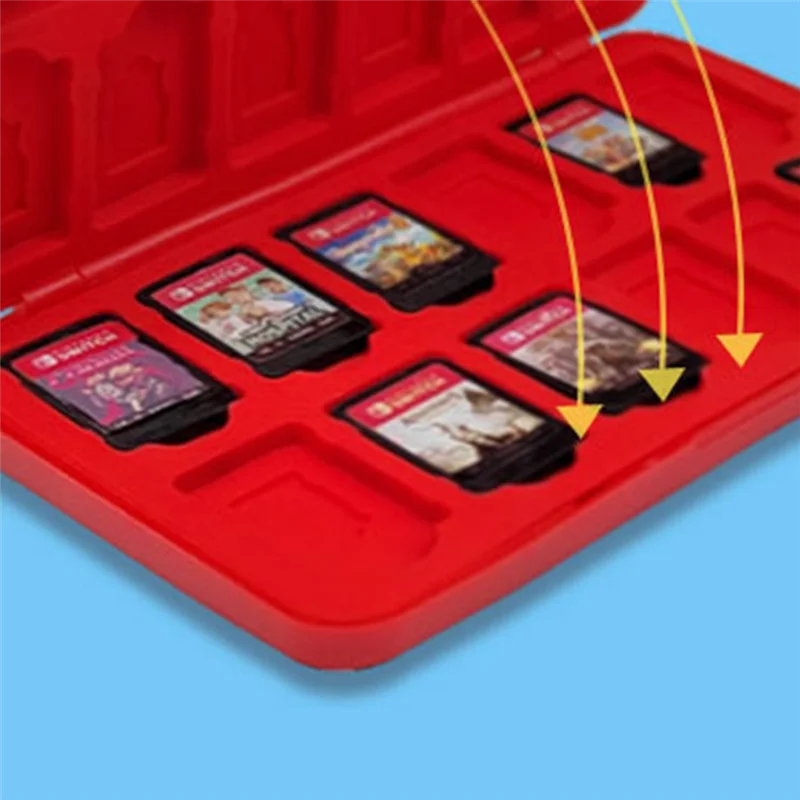 【NECESSITY】Protective 3D Pattern Hard Shell 24 In 1 Game Card Case Holder Storage Box For Nintendo Switch Lite OLED