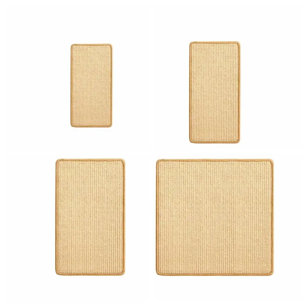 Natural Sisal Cat Scratcher Mat Horizontal Oatmeal Cat Floor Scratching Pad Rug Protect Carpets and Sofas Multisize