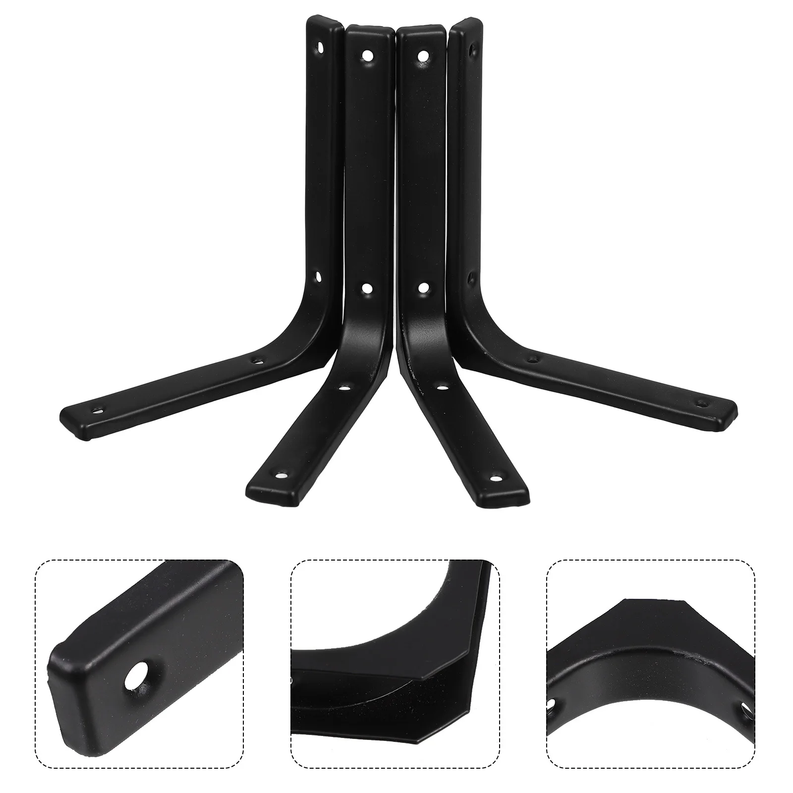 

4pcs Stainless Steel Corner Brackets L-Shaped Heavy Duty Right Angle Braces 90 Degree Joint Connectors For Wood Furniture Bed