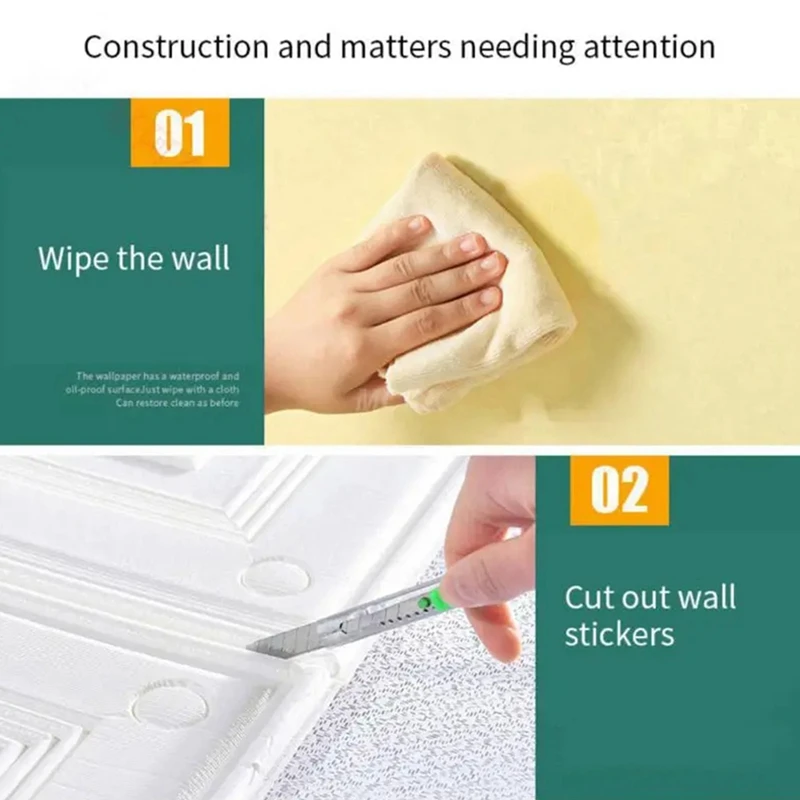 20Pcs 3D Wall Stickers Brick Self Adhesive Wallpaper Panels Home Decor Sticker,35X35cm Easy Install Easy To Use ,A