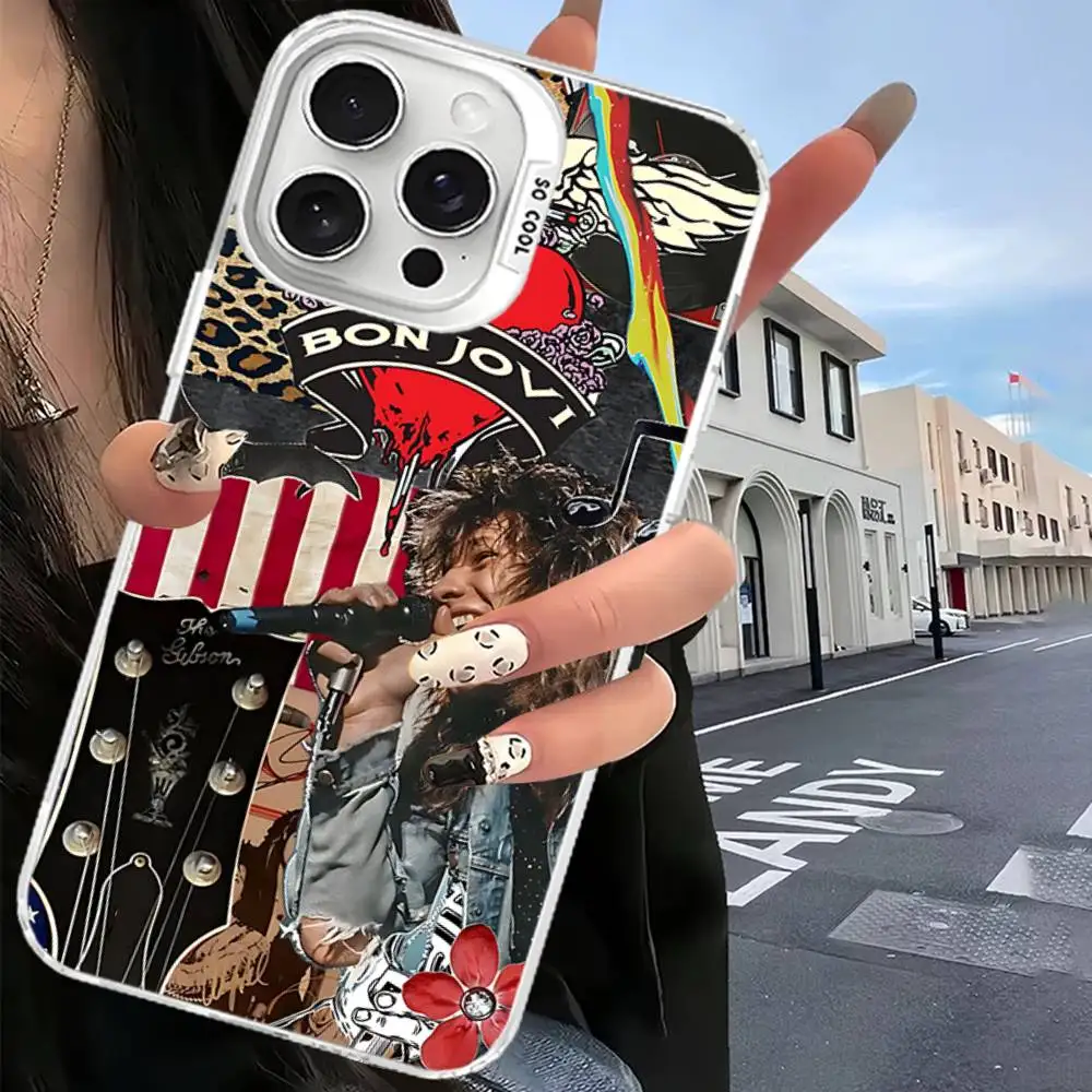 الكلاسيكية روك باند B-Bon J-Jovi جراب هاتف آيفون 17 16 15 14 13 12 11 برو ماكس ماتي للصدمات عودة مكافحة سقوط ماتي غطاء #3